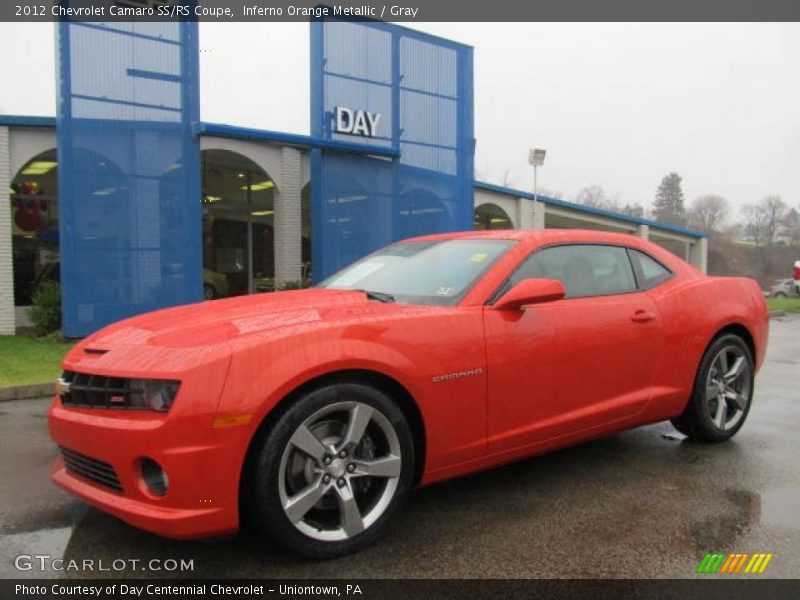 Inferno Orange Metallic / Gray 2012 Chevrolet Camaro SS/RS Coupe