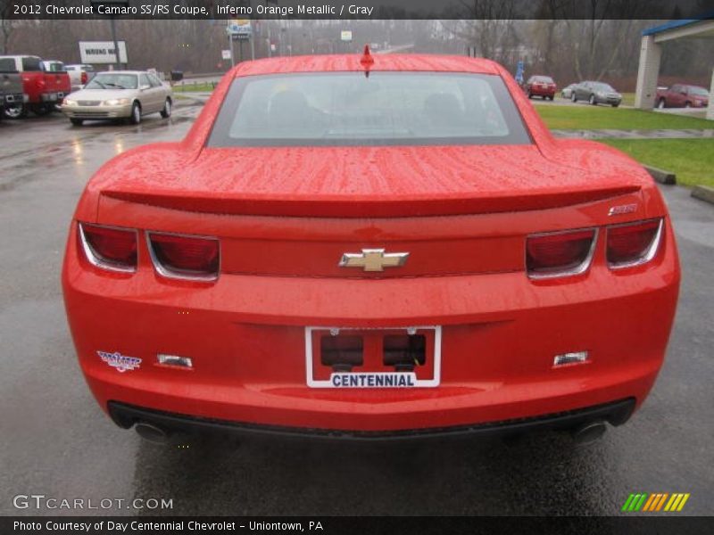 Inferno Orange Metallic / Gray 2012 Chevrolet Camaro SS/RS Coupe