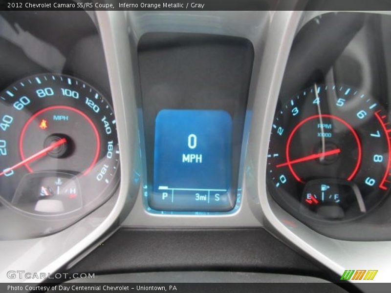 Inferno Orange Metallic / Gray 2012 Chevrolet Camaro SS/RS Coupe