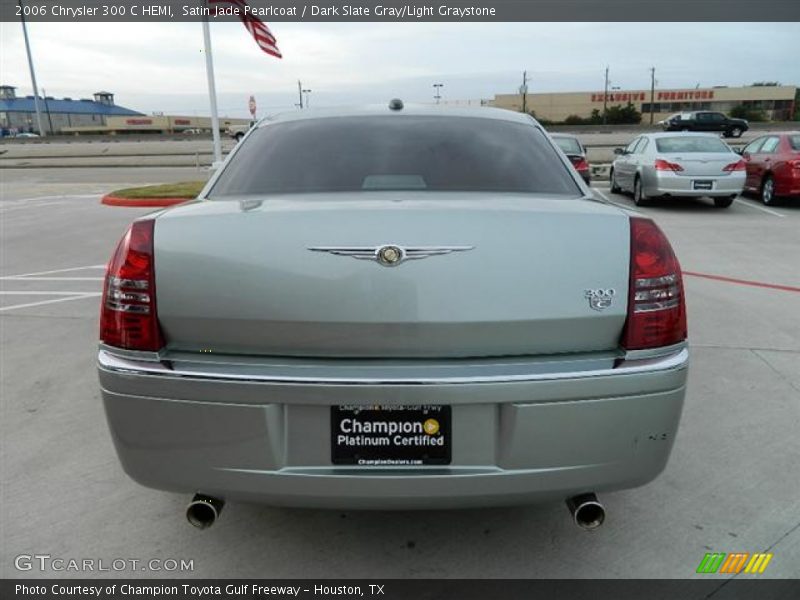 Satin Jade Pearlcoat / Dark Slate Gray/Light Graystone 2006 Chrysler 300 C HEMI