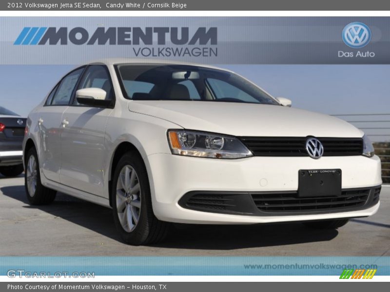 Candy White / Cornsilk Beige 2012 Volkswagen Jetta SE Sedan