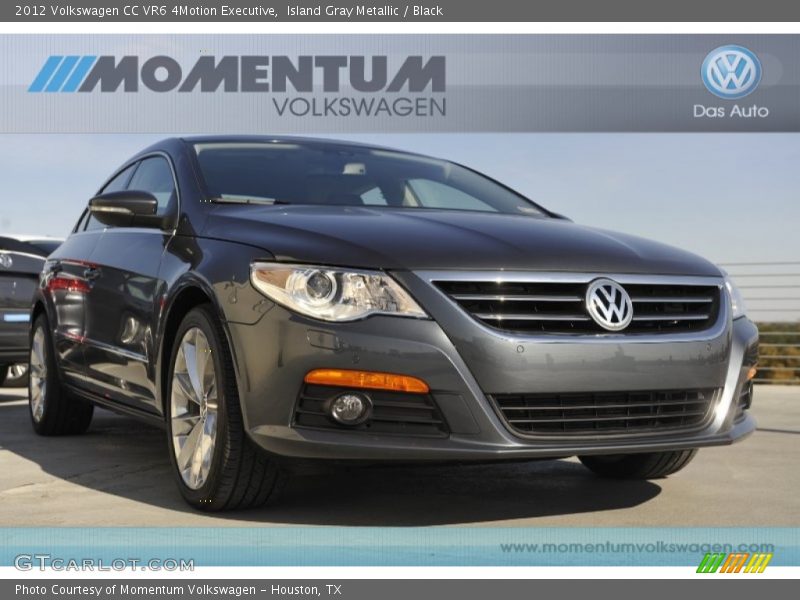 Island Gray Metallic / Black 2012 Volkswagen CC VR6 4Motion Executive