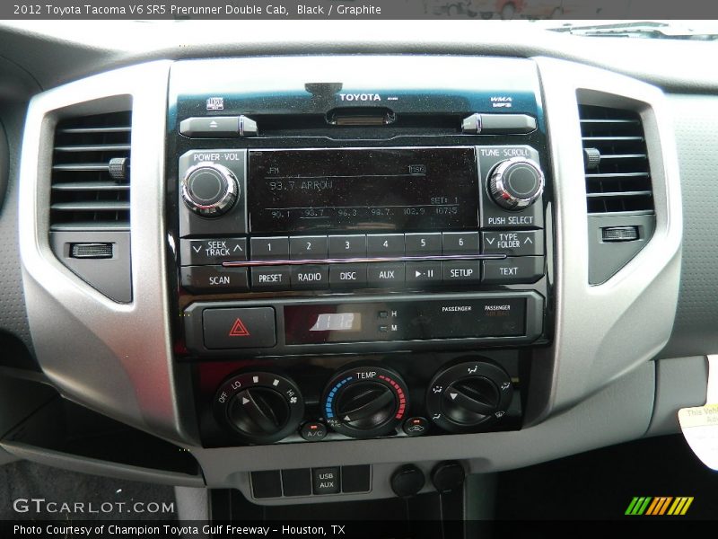 Black / Graphite 2012 Toyota Tacoma V6 SR5 Prerunner Double Cab