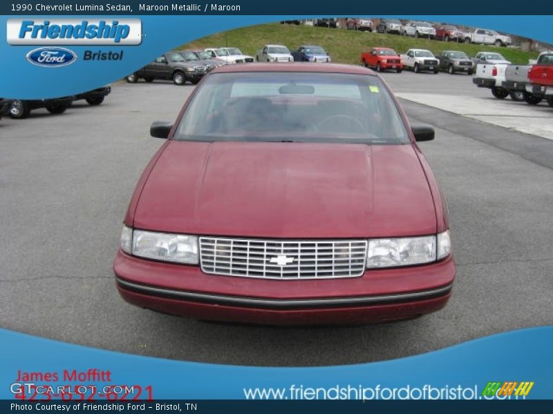 Maroon Metallic / Maroon 1990 Chevrolet Lumina Sedan