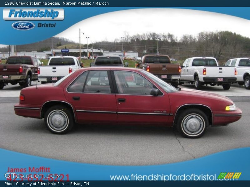 Maroon Metallic / Maroon 1990 Chevrolet Lumina Sedan