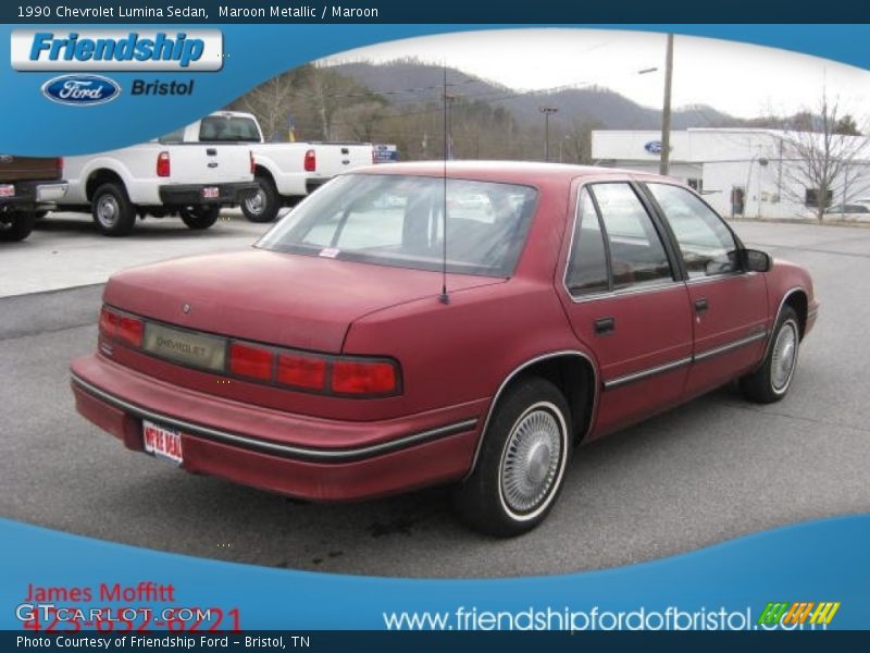 Maroon Metallic / Maroon 1990 Chevrolet Lumina Sedan