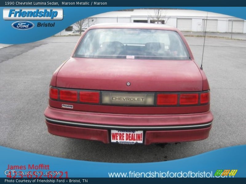 Maroon Metallic / Maroon 1990 Chevrolet Lumina Sedan