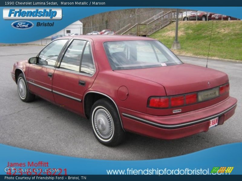 Maroon Metallic / Maroon 1990 Chevrolet Lumina Sedan