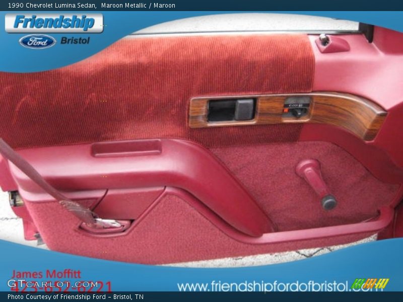 Maroon Metallic / Maroon 1990 Chevrolet Lumina Sedan
