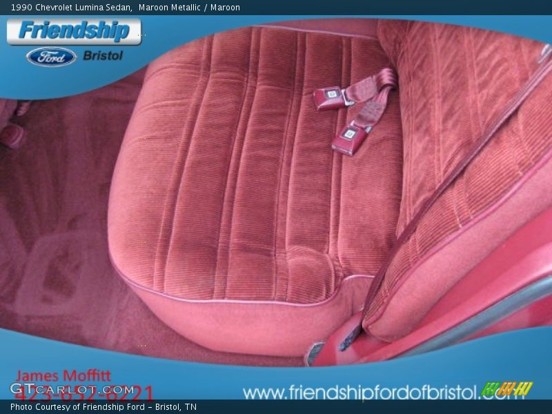 Maroon Metallic / Maroon 1990 Chevrolet Lumina Sedan