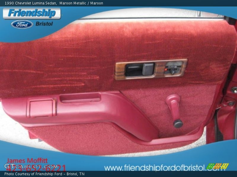 Maroon Metallic / Maroon 1990 Chevrolet Lumina Sedan
