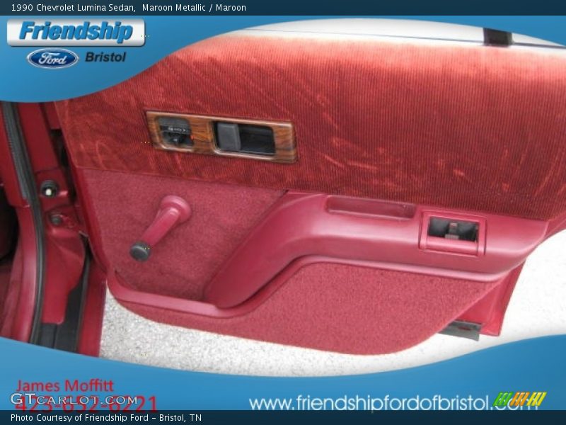 Maroon Metallic / Maroon 1990 Chevrolet Lumina Sedan