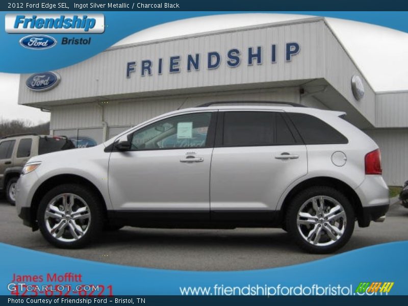 Ingot Silver Metallic / Charcoal Black 2012 Ford Edge SEL