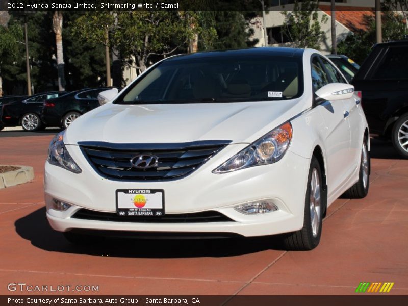 Shimmering White / Camel 2012 Hyundai Sonata Limited