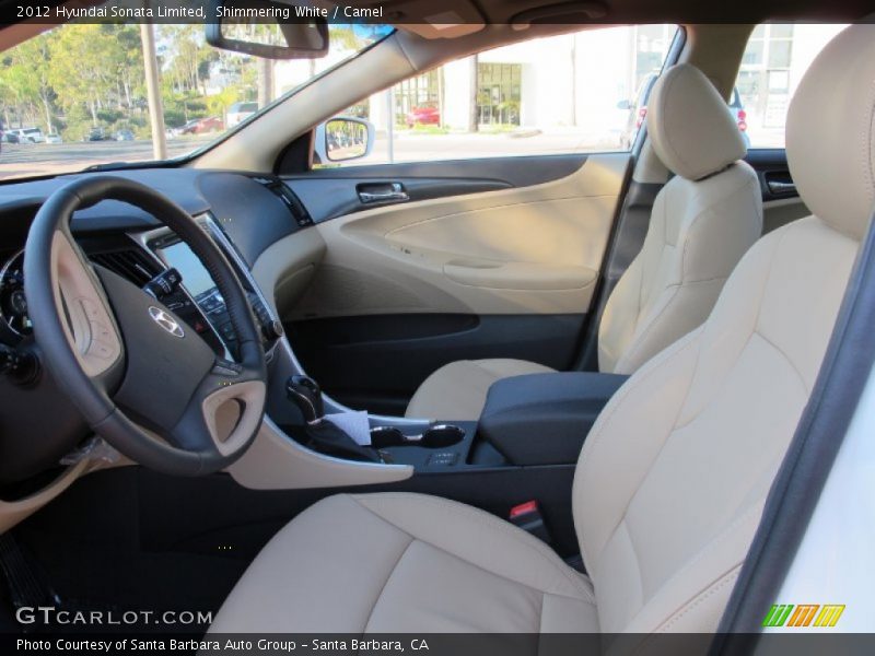 Shimmering White / Camel 2012 Hyundai Sonata Limited