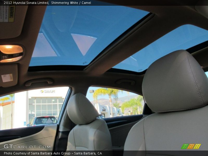 Shimmering White / Camel 2012 Hyundai Sonata Limited