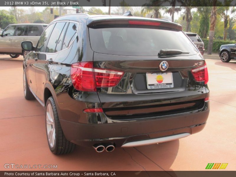 Jet Black / Black 2012 BMW X3 xDrive 35i