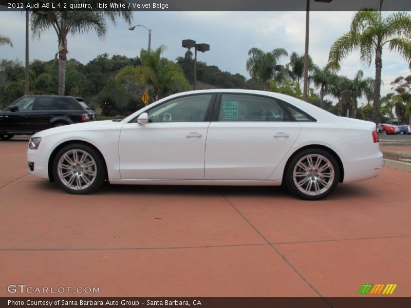 Ibis White / Velvet Beige 2012 Audi A8 L 4.2 quattro