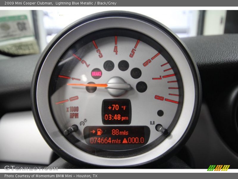 Lightning Blue Metallic / Black/Grey 2009 Mini Cooper Clubman