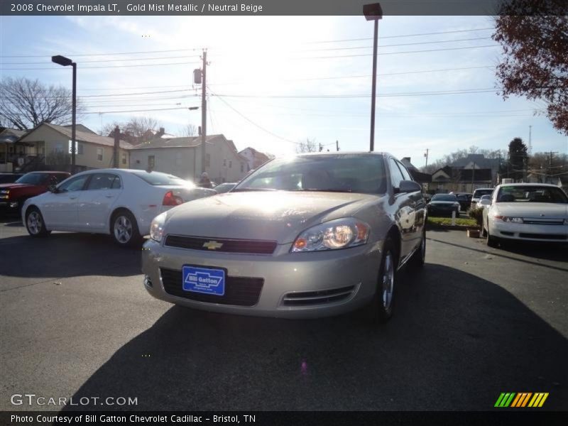 Gold Mist Metallic / Neutral Beige 2008 Chevrolet Impala LT