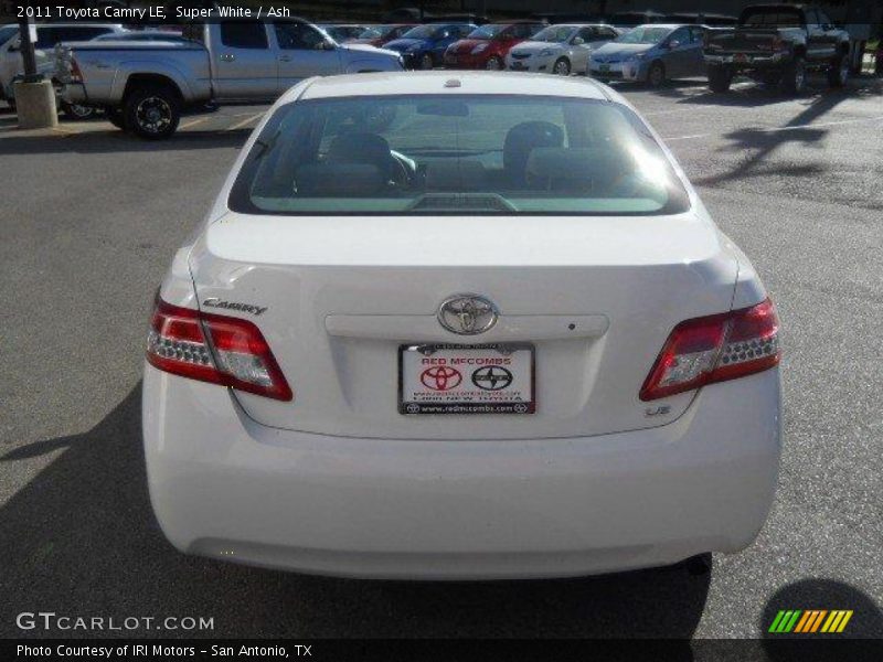 Super White / Ash 2011 Toyota Camry LE