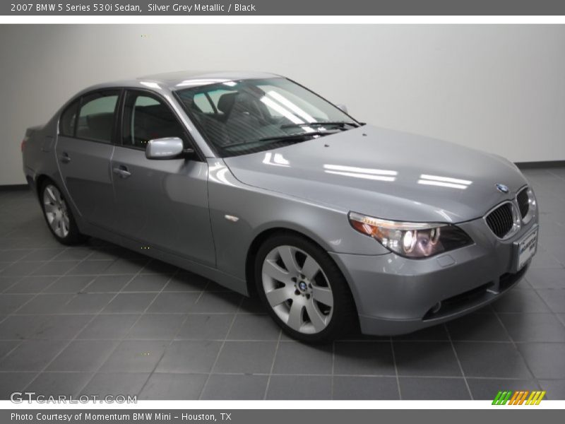 Silver Grey Metallic / Black 2007 BMW 5 Series 530i Sedan