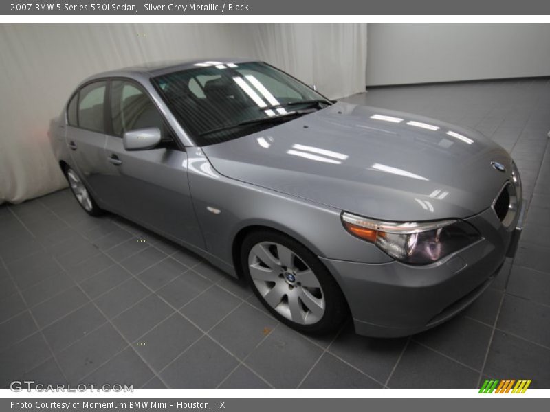 Silver Grey Metallic / Black 2007 BMW 5 Series 530i Sedan