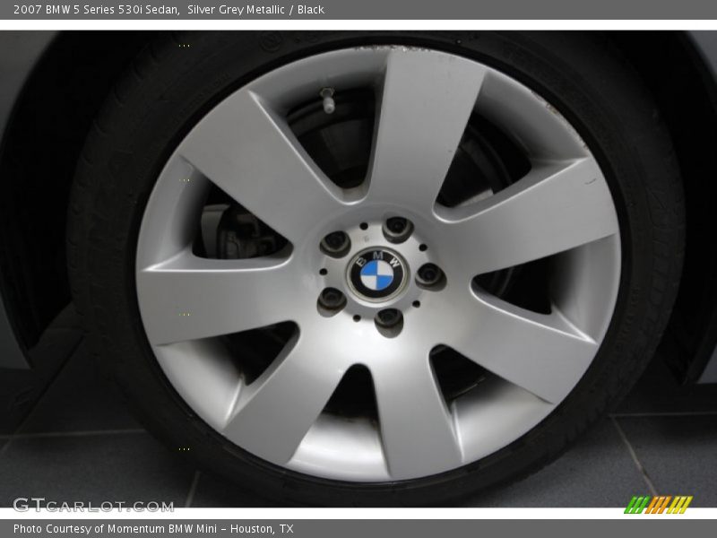 Silver Grey Metallic / Black 2007 BMW 5 Series 530i Sedan