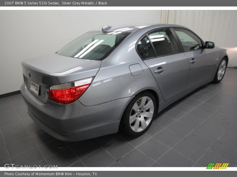 Silver Grey Metallic / Black 2007 BMW 5 Series 530i Sedan