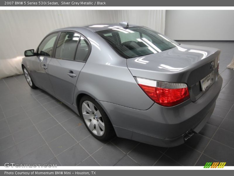 Silver Grey Metallic / Black 2007 BMW 5 Series 530i Sedan