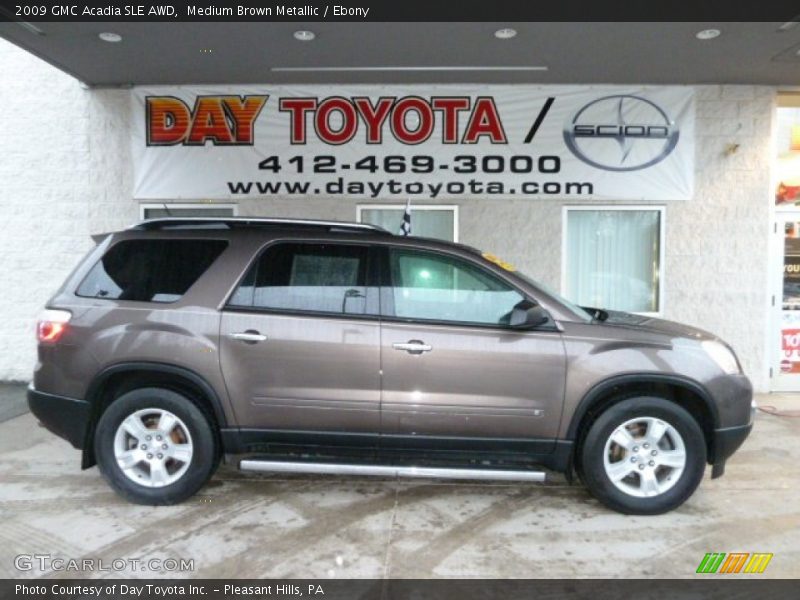 Medium Brown Metallic / Ebony 2009 GMC Acadia SLE AWD