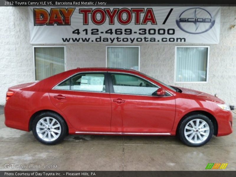 Barcelona Red Metallic / Ivory 2012 Toyota Camry XLE V6