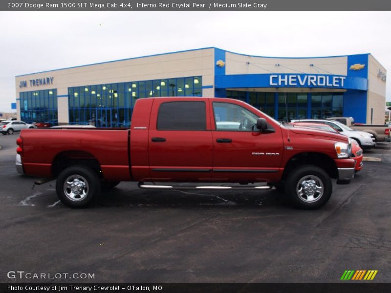 Inferno Red Crystal Pearl / Medium Slate Gray 2007 Dodge Ram 1500 SLT Mega Cab 4x4