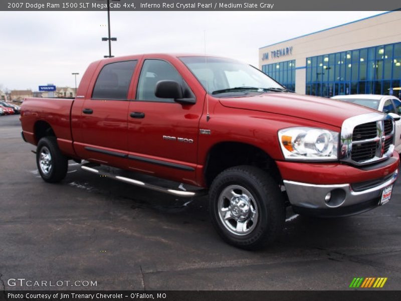 Inferno Red Crystal Pearl / Medium Slate Gray 2007 Dodge Ram 1500 SLT Mega Cab 4x4