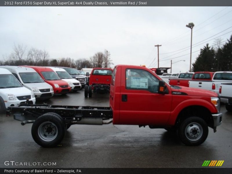 Vermillion Red / Steel 2012 Ford F350 Super Duty XL SuperCab 4x4 Dually Chassis