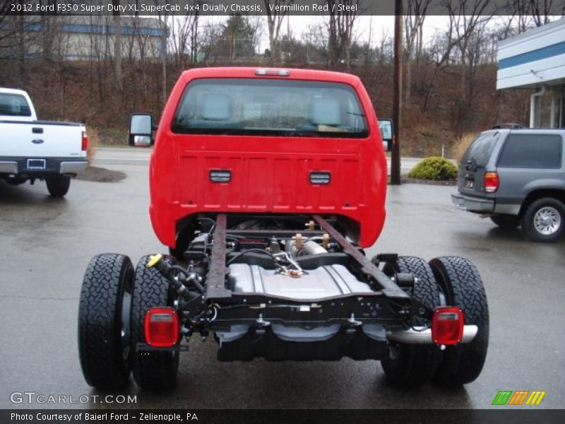 Vermillion Red / Steel 2012 Ford F350 Super Duty XL SuperCab 4x4 Dually Chassis