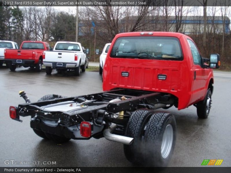 Vermillion Red / Steel 2012 Ford F350 Super Duty XL SuperCab 4x4 Dually Chassis