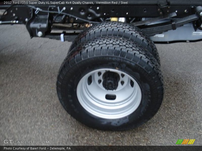 Vermillion Red / Steel 2012 Ford F350 Super Duty XL SuperCab 4x4 Dually Chassis