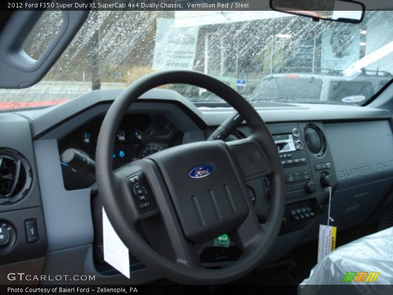 Vermillion Red / Steel 2012 Ford F350 Super Duty XL SuperCab 4x4 Dually Chassis