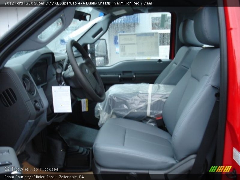 Vermillion Red / Steel 2012 Ford F350 Super Duty XL SuperCab 4x4 Dually Chassis