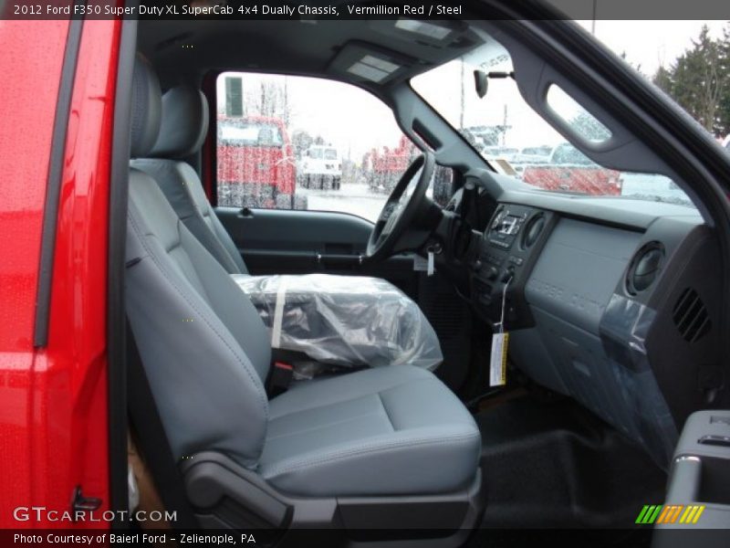 Vermillion Red / Steel 2012 Ford F350 Super Duty XL SuperCab 4x4 Dually Chassis