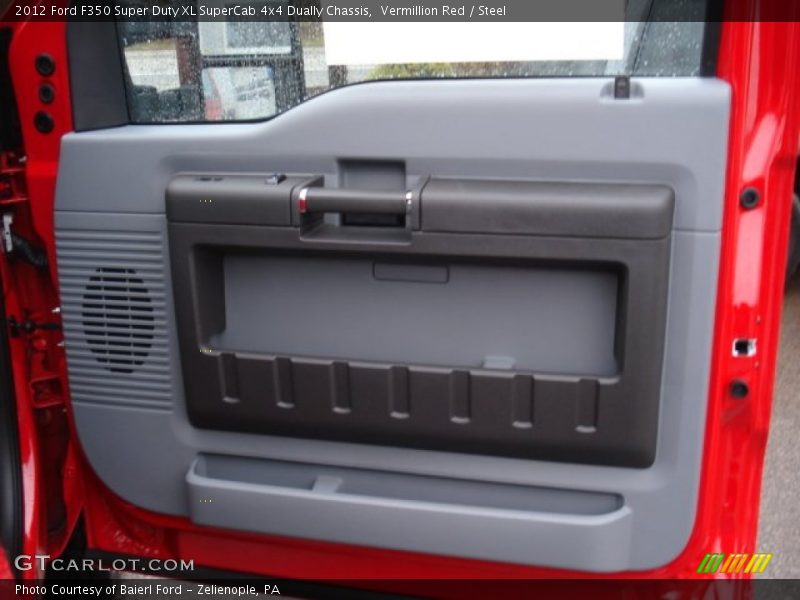 Vermillion Red / Steel 2012 Ford F350 Super Duty XL SuperCab 4x4 Dually Chassis