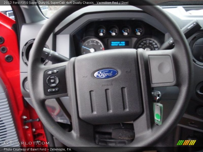 Vermillion Red / Steel 2012 Ford F350 Super Duty XL SuperCab 4x4 Dually Chassis