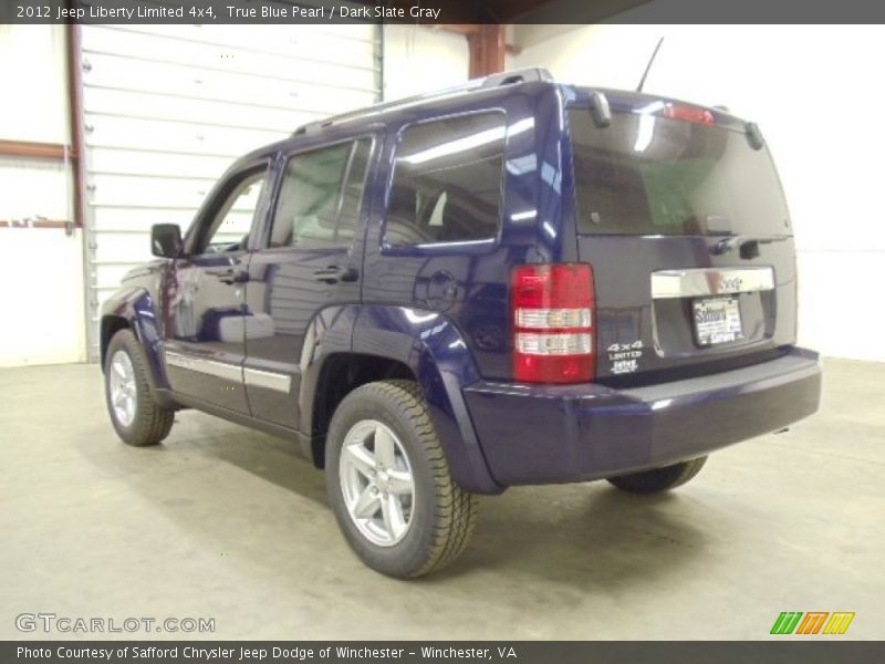 True Blue Pearl / Dark Slate Gray 2012 Jeep Liberty Limited 4x4