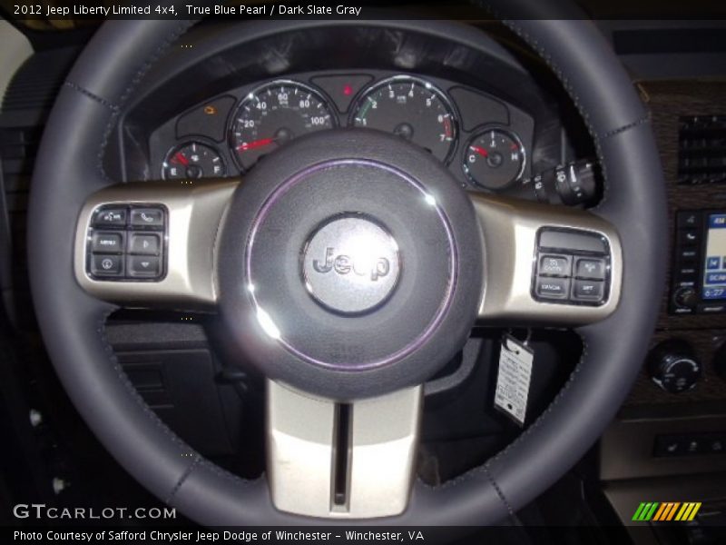 True Blue Pearl / Dark Slate Gray 2012 Jeep Liberty Limited 4x4