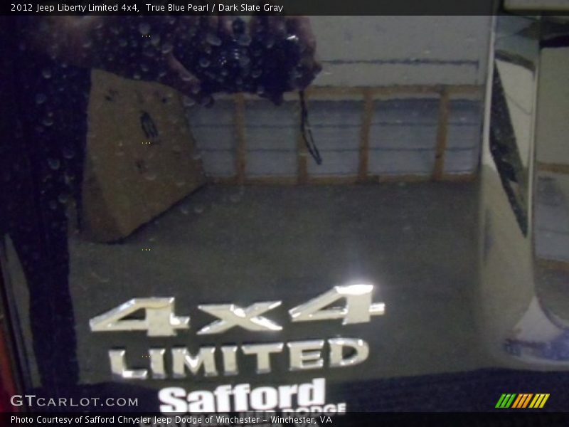 True Blue Pearl / Dark Slate Gray 2012 Jeep Liberty Limited 4x4