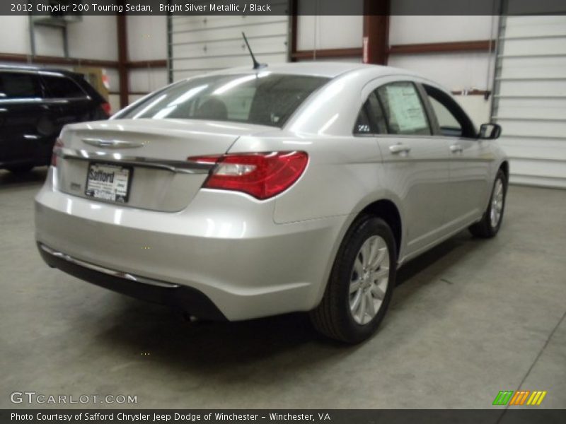 Bright Silver Metallic / Black 2012 Chrysler 200 Touring Sedan