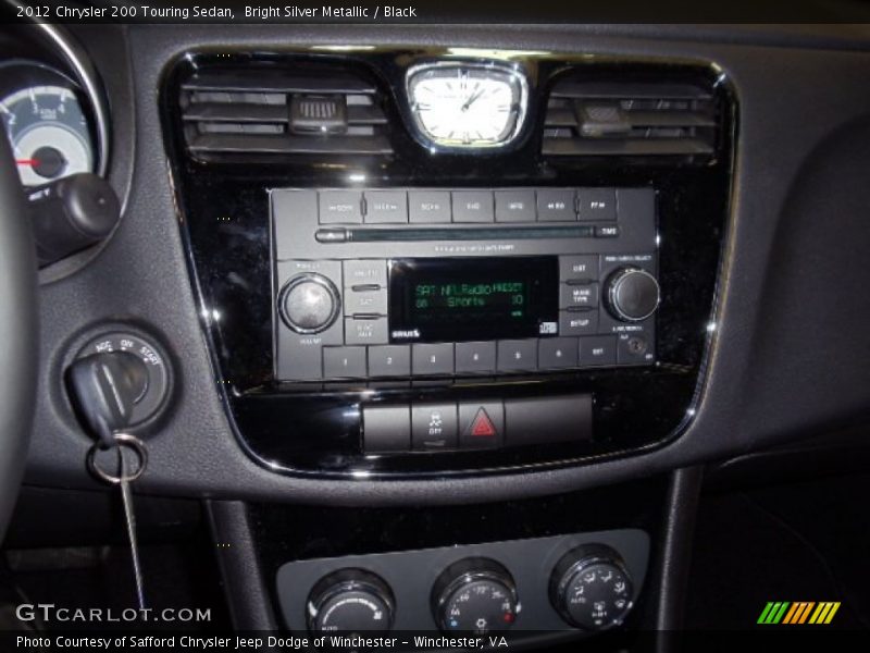 Bright Silver Metallic / Black 2012 Chrysler 200 Touring Sedan