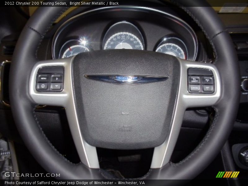 Bright Silver Metallic / Black 2012 Chrysler 200 Touring Sedan