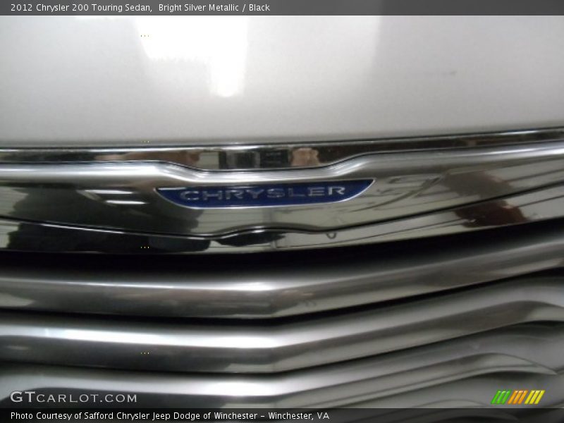 Bright Silver Metallic / Black 2012 Chrysler 200 Touring Sedan